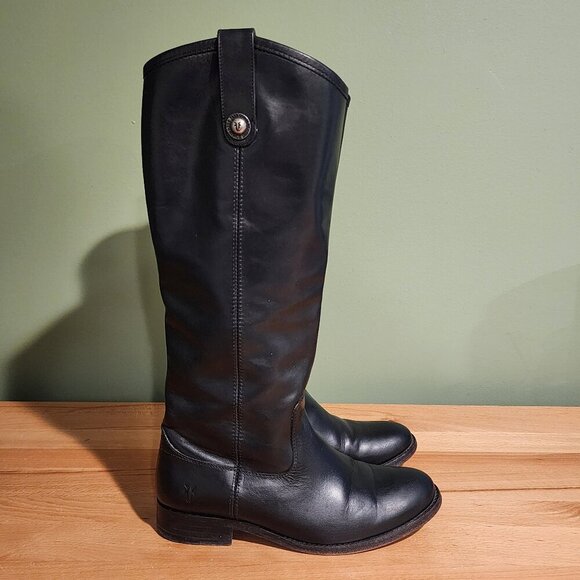 Frye Women's Melissa Button Riding Boots Equestrian Leather Boots Black sz 6 - Picture 3 of 14